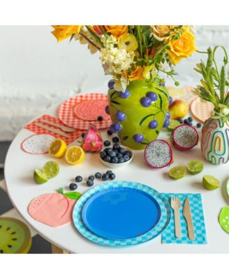  Harlequin Checkered Paper Guest Napkins, Set of 16