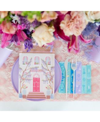  Book Club Die-Cut House Paper Dinner Plates, Set of 8