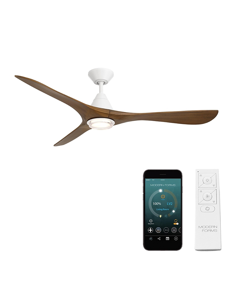 Modern Forms Fans Carve 60 In Selectable 2700-3000-4000-5000k Led Indoor Or Outdoor Smart Home Ceiling Fan In Brown