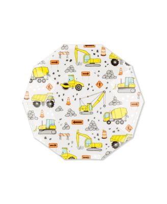  Under Construction Small Paper Plates, Set of 8