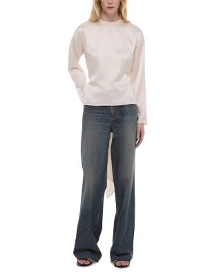 Silk Draped Scarf Top