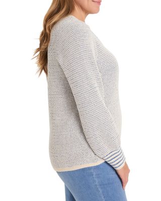 Tuck Texture Split Neck Sweater