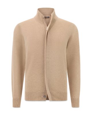 Full-Zip Cashmere Wool Sweater