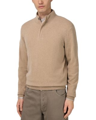 Half-Zip Cashmere Wool Sweater