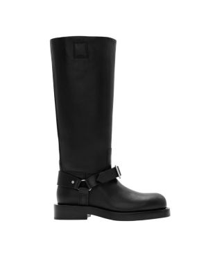 Women&#39;s Leather Saddle High Boots