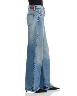 Mid Rise Wide Jeans in Baltic Blue