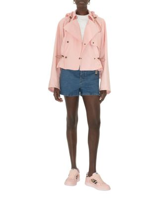  Women's Leather and Check Terrace Sneakers