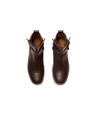  Check Leather Ledger Jodphur Boots