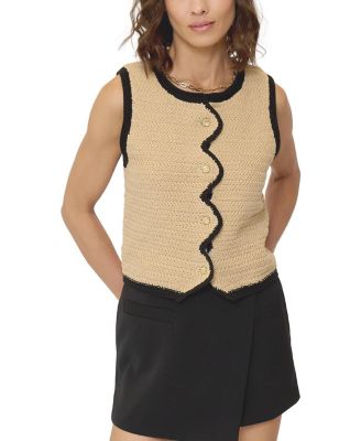  Women's Rose Scallop Edge Tank