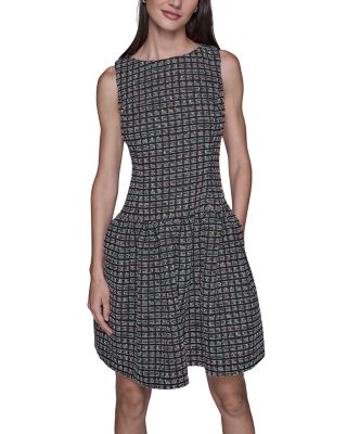 Mini Grid Nubby Dress