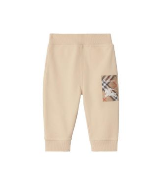 Girls' Check Label Cotton Jogging Pants - Baby, Little Kid