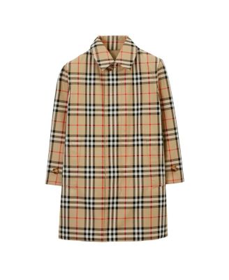 Boys' Reversible Check Gabardine Car Coat - Little Kid, Big Kid