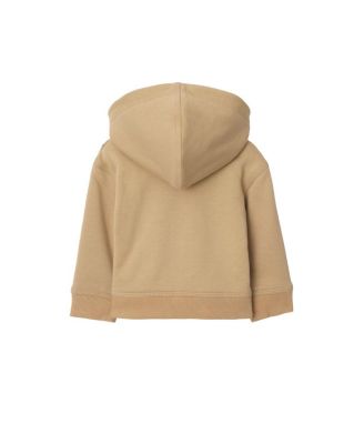 Unisex Check Trim Cotton Zip Hoodie - Baby