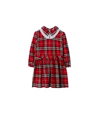  Girls' Check Cotton Flannel Dress - Little Kid, Big Kid