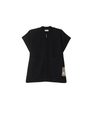 Girls' Check Label Wool Blend Cape - Big kid