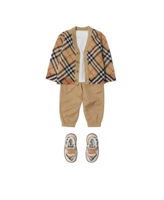  Check Wool Cardigan - Baby