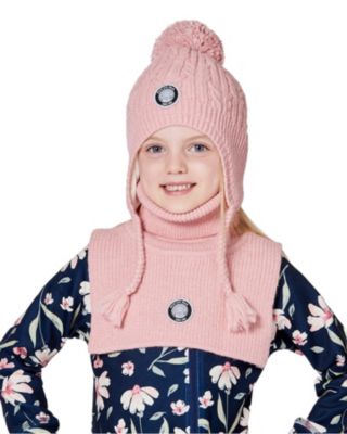 Girls' Lined Winter Hat with Pompom - Little Kid, Big Kid