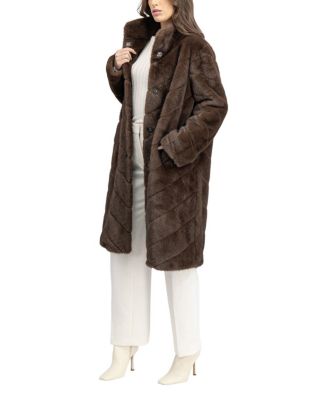 Faux Fur Mink Coat