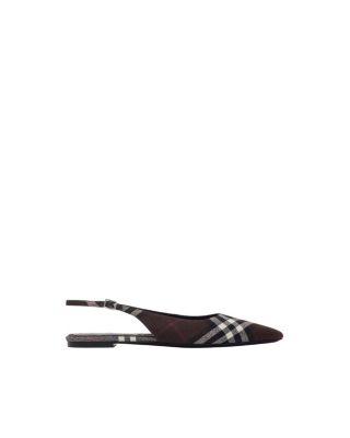 Women's Check Dame Slingback Ballerinas