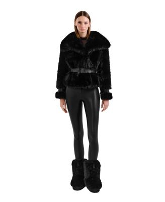 Chloe Faux Fur Jacket with Removable Puffer Hood