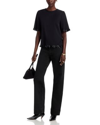 Leo Silk Blend Sequin Fringe Top