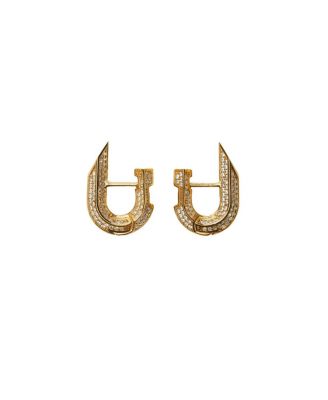 Hollow Spike Pave Earrings