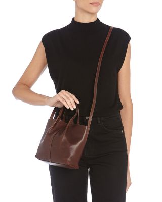 Nina Pleated Leather Crossbody 