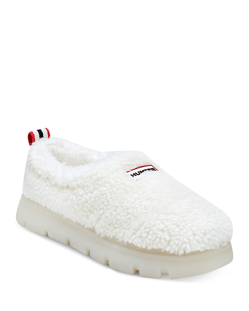 Hunter Madisons Faux Shearling Clog In Animal Print
