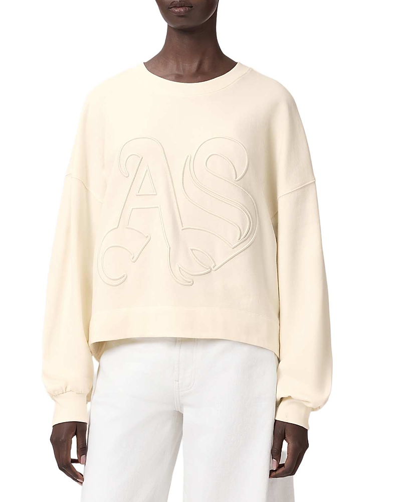 Allsaints Lila Embossed Crewneck Sweatshirt
