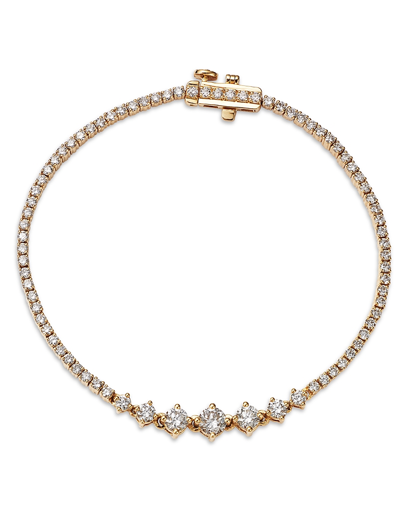 Bloomingdale's Fine Collection Luxe Collection Certified Lab Grown Diamond Flexible Bracelet in 14K Gold, 2.50 tcw