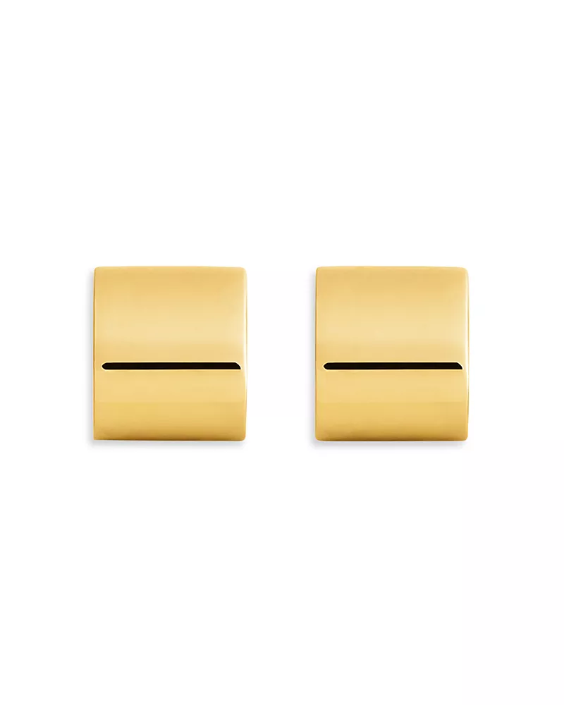 Toteme Petite Signature Hoop Earrings in 18K Gold Plated