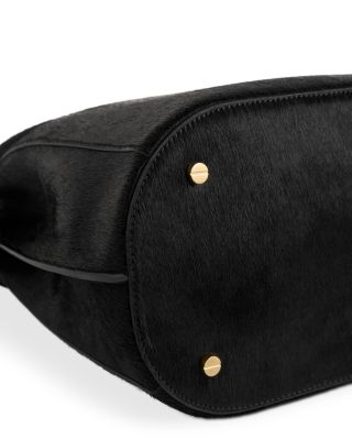 Belted Calf Hair Bucket Bag