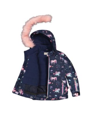  Girls' Two-Piece Unicorn Play Snowsuit - Big Kid
