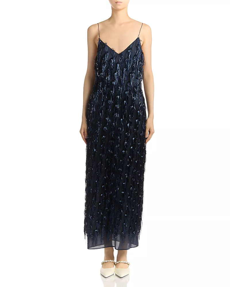 Stella McCartney Lurex Tinsel Slip Dress