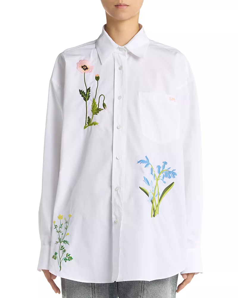 Stella McCartney Flower Embroidered Shirt