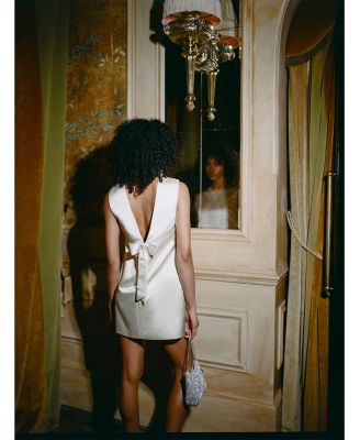 Jaxon Satin Bow Shift Dress