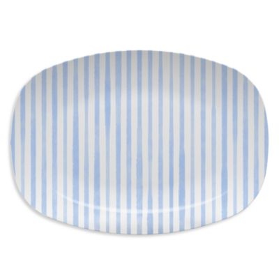 Light Blue Simple Stripes Platter