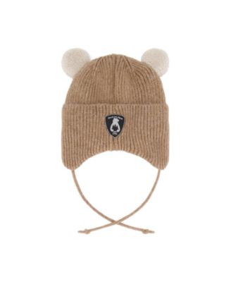  Unisex Lined Winter Knit Hat with Ear Flaps - Baby, Little Kid