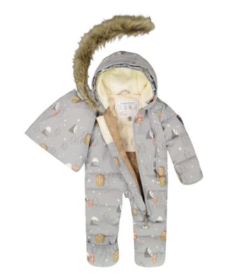  Unisex One-Piece Snug Snowsuit Bear Designed for Car Seat