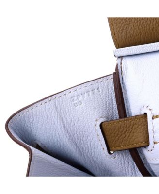 Birkin 30 Handbag Verso Togo with Palladium Hardware