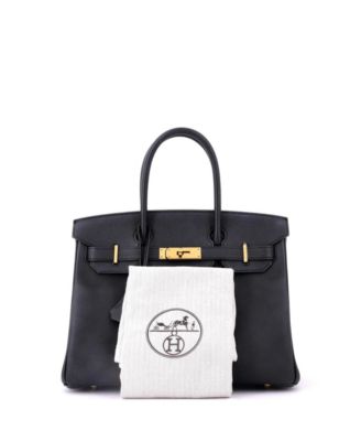 Birkin 30 Handbag Black Epsom with Gold Hardware
