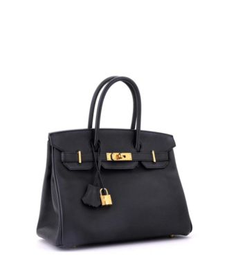 Birkin 30 Handbag Black Epsom with Gold Hardware