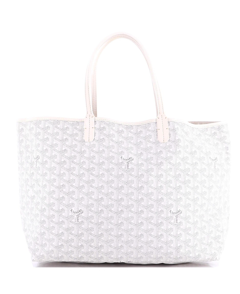 Pre-owned Pre-owned Goyard Goyard Pm Saint Louis Tote Coated Canvas In White
