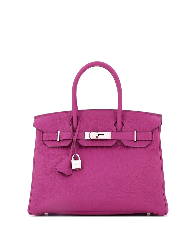 Pre-owned Pre-owned Hermes Hermes Birkin 30 Handbag Pink Clemence With Palladium Hardware