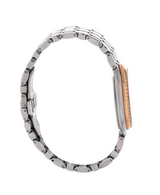  Serpenti Seduttori Quartz Watch in Stainless Steel and Rose Gold with Diamond Bezel 25mm