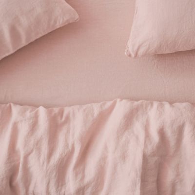 Plain Linen Fitted Sheet, Queen