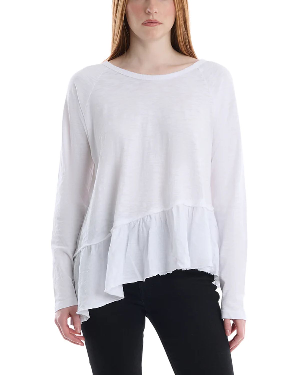 Wilt Clothing Raglan Asymmetric Peplum Hem Tee