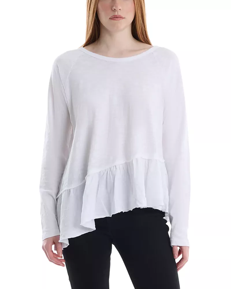 Wilt Clothing Raglan Asymmetric Peplum Hem Tee