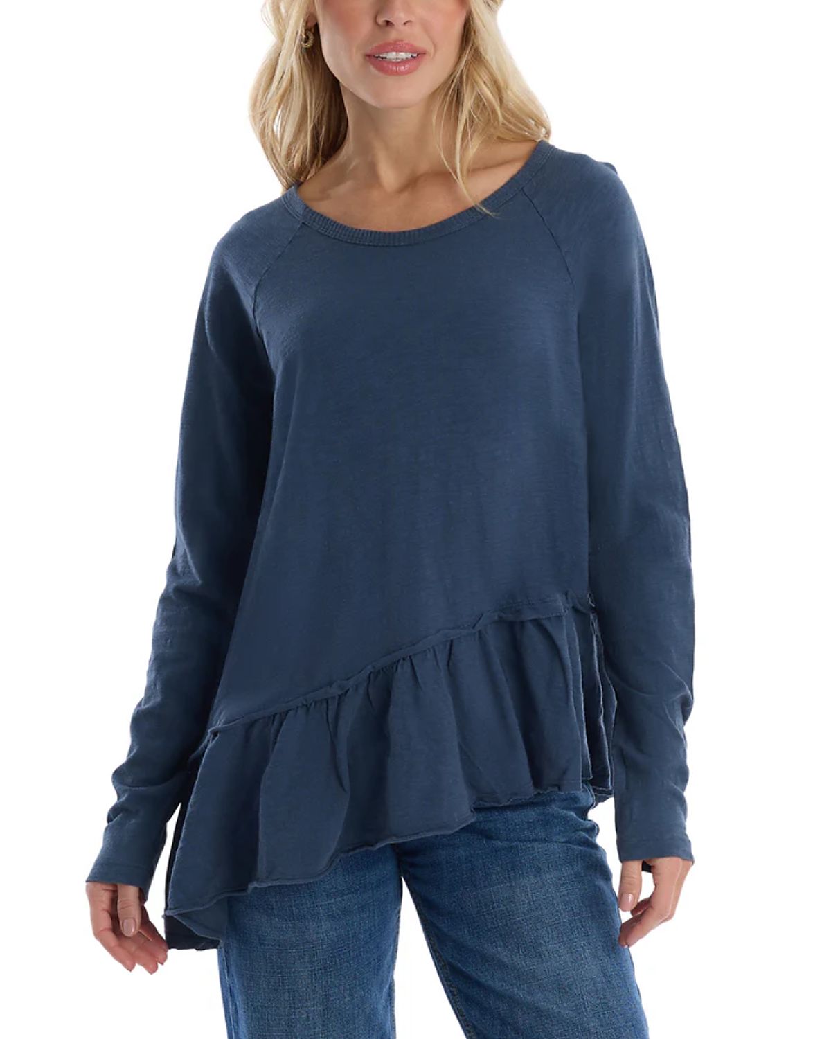 Wilt Clothing Raglan Asymmetric Peplum Hem Tee