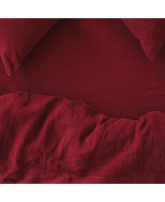  Plain Linen Fitted Sheet, Twin